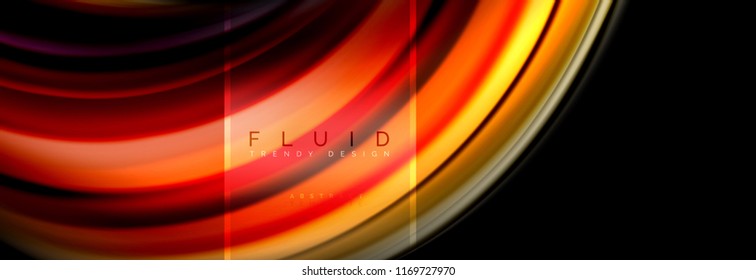 Fluid colors abstract background colorful poster, twisted liquid design on black, colorful marble or plastic wave texture backdrop, multicolored template for business or technology presentation or web