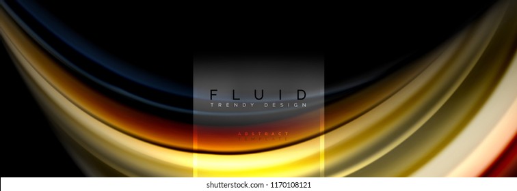 Fluid colors abstract background colorful poster, twisted liquid design on black, colorful marble or plastic wave texture backdrop, multicolored template for business or technology presentation or web