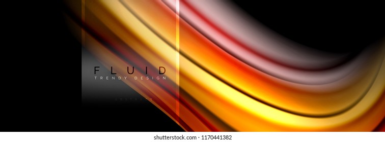 Fluid colors abstract background colorful poster, twisted liquid design on black, colorful marble or plastic wave texture backdrop, multicolored template for business or technology presentation or web