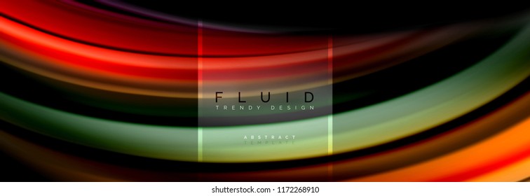 Fluid colors abstract background colorful poster, twisted liquid design on black, colorful marble or plastic wave texture backdrop, multicolored template for business or technology presentation or web