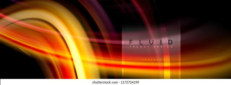 Fluid colors abstract background colorful poster, twisted liquid design on black, colorful marble or plastic wave texture backdrop, multicolored template for business or technology presentation or web