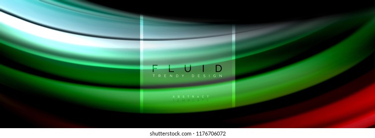Fluid colors abstract background colorful poster, twisted liquid design on black, colorful marble or plastic wave texture backdrop, multicolored template for business or technology presentation or web
