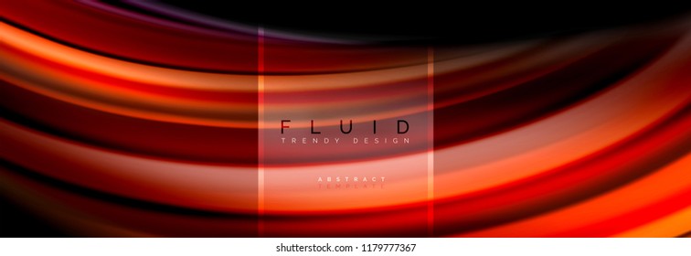Fluid colors abstract background colorful poster, twisted liquid design on black, colorful marble or plastic wave texture backdrop, multicolored template for business or technology presentation or web
