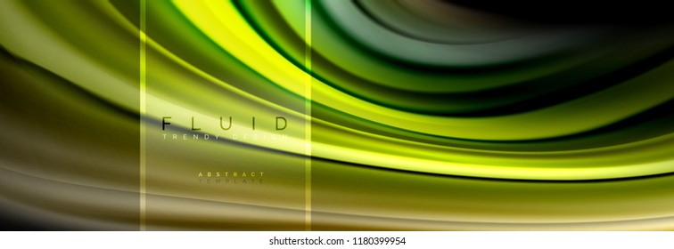 Fluid colors abstract background colorful poster, twisted liquid design on black, colorful marble or plastic wave texture backdrop, multicolored template for business or technology presentation or web