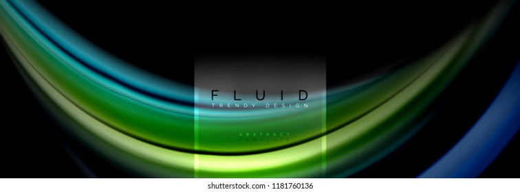 Fluid colors abstract background colorful poster, twisted liquid design on black, colorful marble or plastic wave texture backdrop, multicolored template for business or technology presentation or web