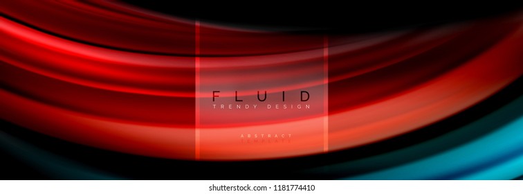 Fluid colors abstract background colorful poster, twisted liquid design on black, colorful marble or plastic wave texture backdrop, multicolored template for business or technology presentation or web