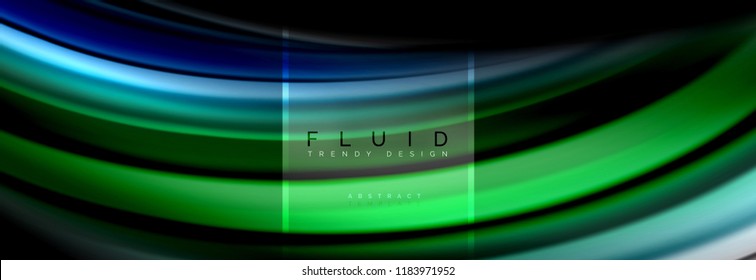 Fluid colors abstract background colorful poster, twisted liquid design on black, colorful marble or plastic wave texture backdrop, multicolored template for business or technology presentation or web