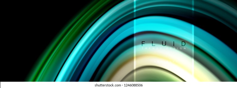 Fluid colors abstract background colorful poster, twisted liquid design on black, colorful marble or plastic wave texture backdrop, multicolored template for business or technology presentation or web