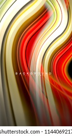 Fluid colors abstract background, twisted liquid design on black, colorful marble or plastic wave texture backdrop, multicolored template for business or technology presentation or web brochure cover