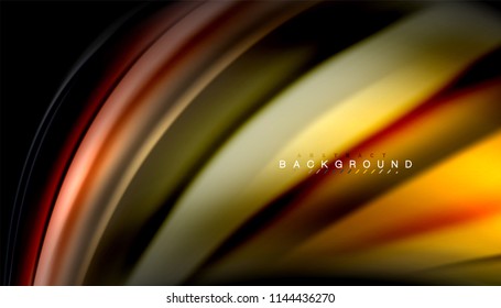 Fundo abstrato de cores fluidas, design líquido torcido em preto, mármore colorido ou fundo de textura de onda de plástico, modelo multicolorido para apresentação de negócios ou tecnologia ou capa de brochura da web