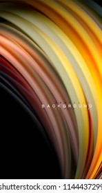 Fluid colors abstract background, twisted liquid design on black, colorful marble or plastic wave texture backdrop, multicolored template for business or technology presentation or web brochure cover