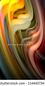 Colores fluidos fondo abstracto, diseño líquido retorcido sobre fondo negro, mármol colorido o textura de ondas plásticas, plantilla multicolor para presentación de negocios o tecnología o portada de folletos web