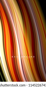 Fluid colors abstract background, twisted liquid design on black, colorful marble or plastic wave texture backdrop, multicolored template for business or technology presentation or web brochure cover