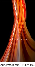 Fluid colors abstract background, twisted liquid design on black, colorful marble or plastic wave texture backdrop, multicolored template for business or technology presentation or web brochure cover