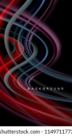 Fluid colors abstract background, twisted liquid design on black, colorful marble or plastic wave texture backdrop, multicolored template for business or technology presentation or web brochure cover