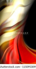 Colores fluidos fondo abstracto, diseño líquido retorcido sobre fondo negro, mármol colorido o textura de ondas plásticas, plantilla multicolor para presentación de negocios o tecnología o portada de folletos web