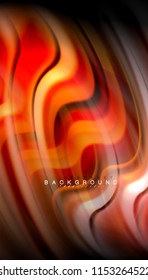 Fluid colors abstract background, twisted liquid design on black, colorful marble or plastic wave texture backdrop, multicolored template for business or technology presentation or web brochure cover