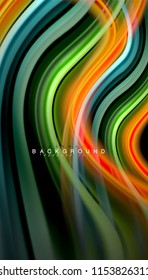 Colores fluidos fondo abstracto, diseño líquido retorcido sobre fondo negro, mármol colorido o textura de ondas plásticas, plantilla multicolor para presentación de negocios o tecnología o portada de folletos web