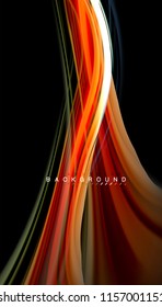 Fluid colors abstract background, twisted liquid design on black, colorful marble or plastic wave texture backdrop, multicolored template for business or technology presentation or web brochure cover