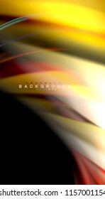 Fluid colors abstract background, twisted liquid design on black, colorful marble or plastic wave texture backdrop, multicolored template for business or technology presentation or web brochure cover