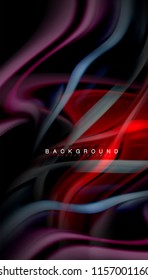 Fluid colors abstract background, twisted liquid design on black, colorful marble or plastic wave texture backdrop, multicolored template for business or technology presentation or web brochure cover