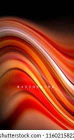 Colores fluidos fondo abstracto, diseño líquido retorcido sobre fondo negro, mármol colorido o textura de ondas plásticas, plantilla multicolor para presentación de negocios o tecnología o portada de folletos web