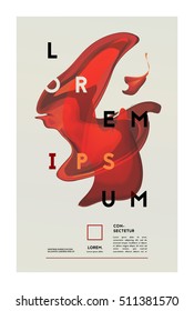 Fluid colors background. Abstract shapes with hipster colors. Applicable for gift card, poster or flyer. Vector template.