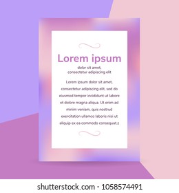 Fluid colors, blurred background, poster, gradient banner, postcard, vector illustration, pink, purple
