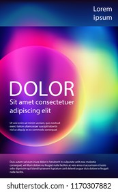 Fluid colors liquid gradient music poster modern template design. Circle shape gradient frame, fluid liquid rainbow neon colors digital background. Party poster or flyer futuristic cover layout.
