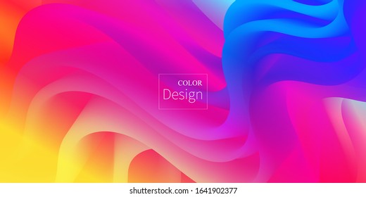 Fluid Colors. Liquid Shape. Ink Splash. Colorful Cloud. Flow Wave. Modern Poster. Color Background. Vector.