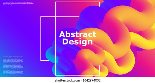 Fluid Colors. Liquid Shape. Ink Splash. Colorful Cloud. Flow Wave. Modern Poster. Color Background. Vector