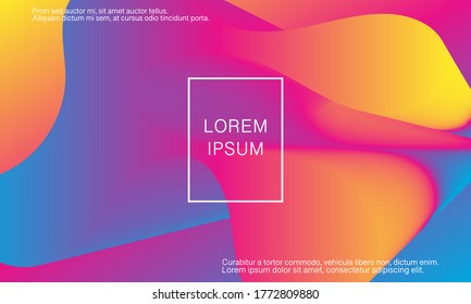 Fluid Colors. Liquid Shape. Ink Splash. Colorful Cloud. Flow Wave. Modern Poster. Color Background. Vector.