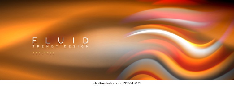 Fluid colors mixing glowing neon wave background, holographic texture, vector illustration