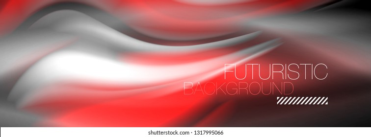 Fluid colors mixing glowing neon wave background, holographic texture, vector illustration