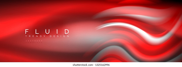 Fluid colors mixing glowing neon wave background, holographic texture, vector illustration