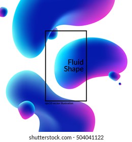 Fluid Colors Shape. Modern Background With Trendy Design. Eps10 Vector.