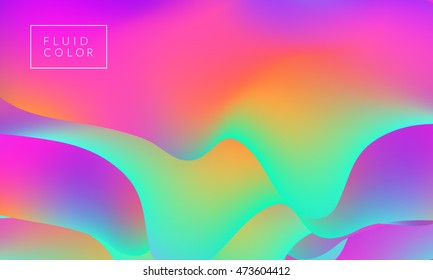 Fluid colors wallpaper. Bright colorful shapes overlap. Eps10 vector illustration.