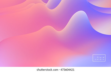 Fluid colors wallpaper. Colorful mesh shapes overlap. Eps10 vector illustration.