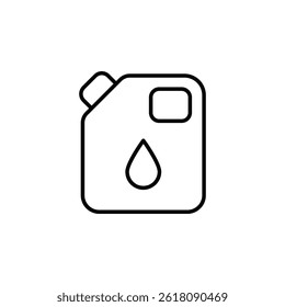 Fluid Container Symbol: Minimalist Line Art Illustration for Industry Applications
