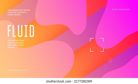 Fluid Cover. Flat Landing Page. Violet Vibrant Background. Minimal Layout. Futuristic Website. Graphic Frame. Commercial Brochure. Wavy Dynamic Flyer. Lilac Fluid Cover