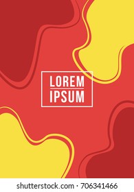 Fluid cover red yellow background