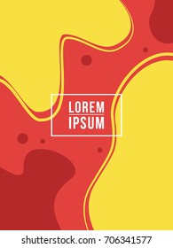 Fluid cover red yellow background