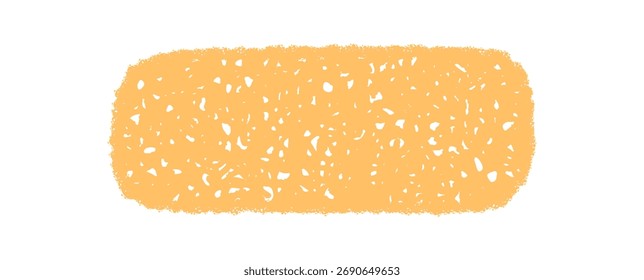 Fluid crayon rectangle frame with scribble texture. Sketch patch with empty text space and squiggle outline form. Artistic background for modern text or graphic placement.