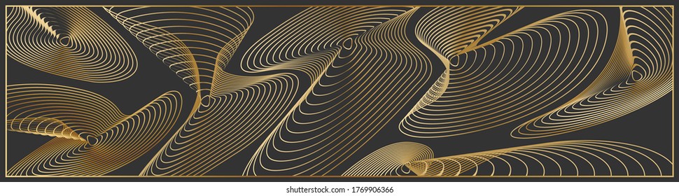 La curva de fluidos da forma a los patrones de líneas geométricas. Fondos de semitono para catálogos, revista de negocios. Textura de líneas, elementos de título de encabezado. Plantillas de portada.