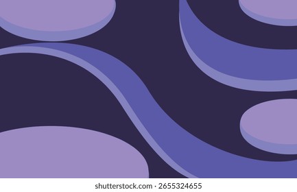 Líneas curvas fluidas que se cruzan en un ritmo espacial surrealista.

