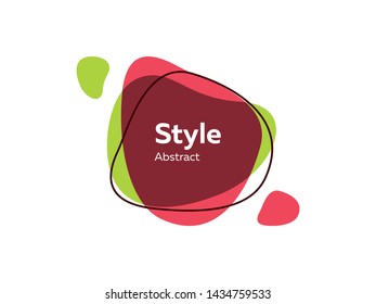 Fluid dark pink abstract element. Abstract modern graphic element. Dynamical colored forms and lines. Gradient abstract banners with flowing liquid shapes. Template for design of logo, flyer or slide
