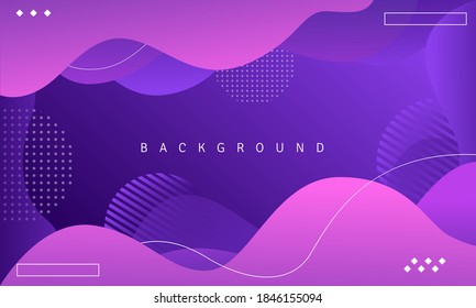 Fluid design background, trendy gradient background, abstract design background, purple background design