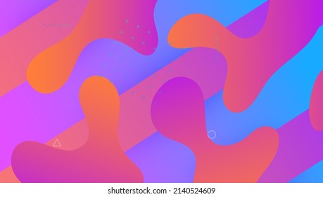 Fluid Design. Gradient Cover. Commercial Composition. Purple Plastic Banner. Cool Dynamic Background. Art Landing Page. Abstract Screen. Hipster Frame. Violet Fluid Design