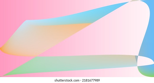 Fluid Digital Minimal Futuristic Modern Gradient Mesh. Pastel Smooth Color Dynamic Illustration. Neon Layers Rainbow Multicolor Modern Design. Psychedelic Shape Technology Pink Original Background.