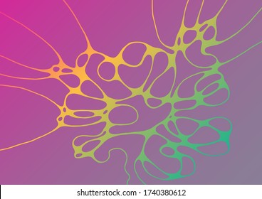 Flauid disco fiesta de afiche fondo vectorial en colores de teal amarillo púrpura. Diseño moderno de volante de mármol. Afiche de verano brillante con forma líquida colorida. Fondo de la cubierta del fluido de los gradientes del volante del club